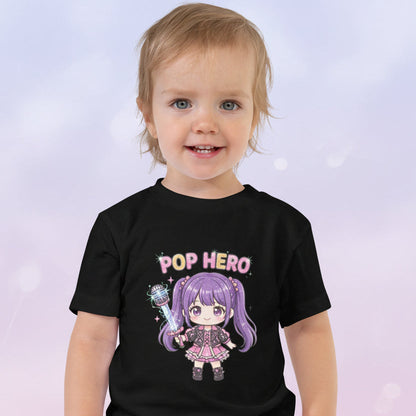 toddler's pop hero black tee