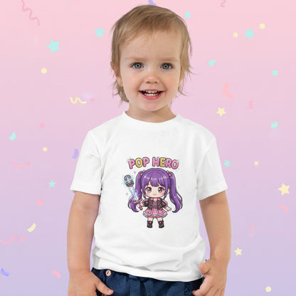 Toddler's pop hero white tee